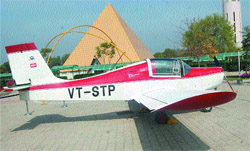 Two-seater trainer aircraft Swati LT-11 on display at Pushpa Gujral Science City in Kapurthala. 