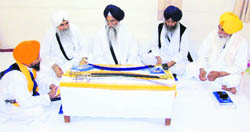 The Sikh high priests hold a meeting at Akal Takht in Amritsar 