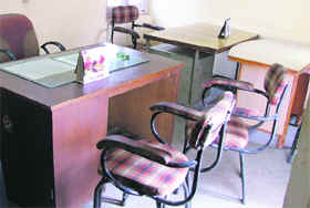 The MC office wears a deserted look in Ludhiana on Thursday.
