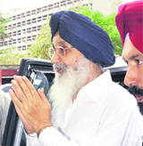 Chief Minister Parkash Singh Badal at the Punjab Vidhan Sabha in Chandigarh on Thursday.