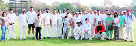 The winning Customs XI team at the Cricket Stadium, Sector 16, Chandigarh.