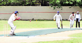 A match under way at the All-India Uttarakhand Cup at Rangers College in Dehradun on Friday.