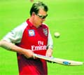Bret Lee during practice session at the Sector 16 stadium in Chandigarh on Friday. 