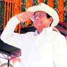 Union Home Minister P Chidambaram inspects the guard of honour during a passing-out parade at the Haryana Police Academy, Madhuban, in Karnal on Saturday. Tribune photo: Ravi Kumar 