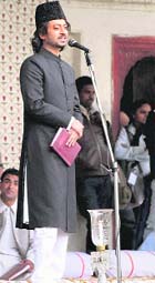Bollywood actor Irfan Khan during the shooting of film Saat Khoon Maaf in Srinagar.