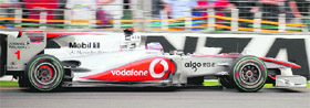 Reigning world champion Jensen Button during the final stages of Formula One's Australian GP in Melboune on Monday.