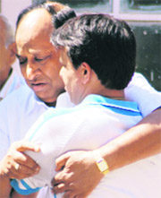 Grieving family of the victim in Sector 7, Chandigarh, on Monday.