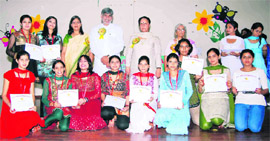 Award winners with political adviser to the Chief Minister Virender Singh.