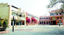 The century-old buiding of PBN School outside Hall Gate in Amritsar stands tall. Photo: Vishal Kumar