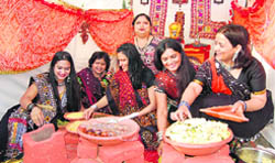 Members of the ONGC Officers Mahila Samiti at the Anand Mela in Dehradun