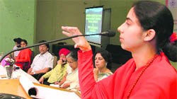 Experts at the seminar on constraints in awareness and implementation of the PNDT Act in Ludhiana.