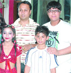 Vivek with Akshit Batra, Salit Dua and Tanishka Bhalla.