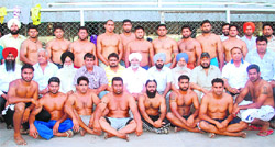 The selected team, along with office-bearers of the Punjab Kabaddi Association, in Ludhiana on Thursday.