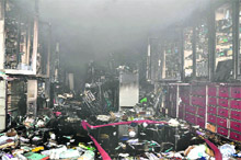 A fire broke out at a medical surgical shop in Dehradun on Friday. 