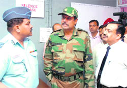 Kapil Dev interacts with Sainik School officials in Nagrota.