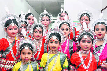 Young dancers at an Oriya Samaj programme in Dehradun.