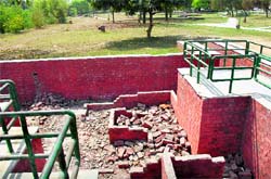 The entrance to the Bamboo Valley in Sector 23, which has been vandalised