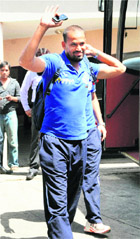 Yusuf Pathan arrives in Nagpur on Sunday.