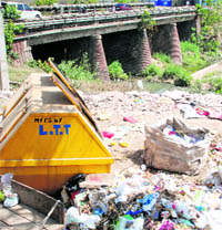 Mohali MC has a garbage collection and segregation centre next to the stinking sewage water flowing in the N choe, adjoining the PCA stadium in Phase 9, Mohali.