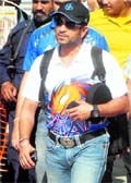 Mumbai Indians Sachin Tendulkar arrives in Chandigarh ahead of their match against Kings XI Punjab on Wednesday. Tribune photo: Vinay Malik