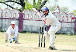 A match of the Central Government Employees Welfare Coordination Committee Cricket Tournament being played in Dehradun on Thursday.