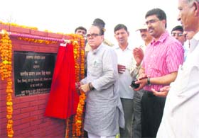 The Finance Minister, Capt Ajay Singh Yadav, inaugurates a herbal park at Dewlawas village in Rewari district