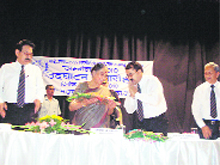 Governor Margaret Alva at a convention of IFS officers in Dehradun on Friday. 