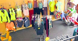 Organic cotton clothes on display at a store in Ludhiana. A Tribune photograph