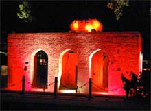 A view of the monument during the light-and-sound programme at the Jallianwala Bagh on Tuesday.