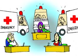 In the absence of a centralised service in the city, the number is meant only for ambulances of the GMSH-16