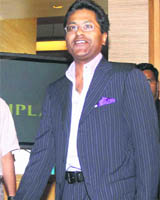 IPL chief Lalit Modi arrives for a press conference in Mumbai on Wednesday.