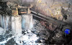 A quilt-making unit in Mussoorie where a fire broke out on Thursday.