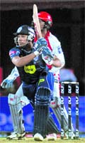 Rohit Sharma bats against Kings XI on Friday. 