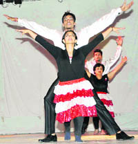 A dance being performed by the Fantasia troupe at Welham Boys School in Dehradun on Friday. 