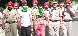 Yashpal murder case accused in police custody in Ludhiana on Saturday. 
