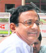 Home Minister P Chidambaram at Parliament House in New Delhi on Monday.