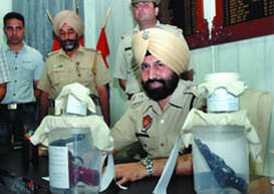 SSP Dr Sukhchain Singh Gill addressing media in Bathinda