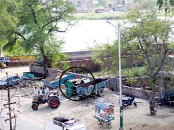 The Municipal Council has chosen the periphery of old waterworks in Abohar to dump garbage. Photo by writer