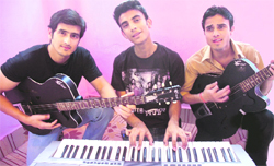 Members of The Band of Brothers, who have been selected for participating in TV reality show Indian Idol.