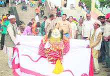 Villagers enjoy themselves