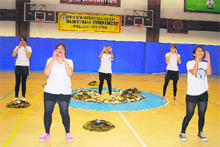  Woodstock girls perform at the inaugural function of the 10th Annual Win Mumby All-India Basketball Tournament in Mussoorie;