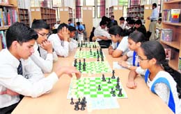 Players from different schools participate in the Shri Ram Bansi Dhar Chess Tournament in Dehradun 