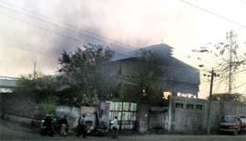 Industrial units spew clouds of smoke at Mandi Gobindgarh.