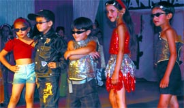 Students of KV No 5 participating in a fashion show during annual day function of the school at Bathinda Cantonment late on Friday evening. Tribune photos: Pawan Sharma