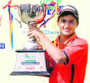 Aashbeer Saini with his trophy