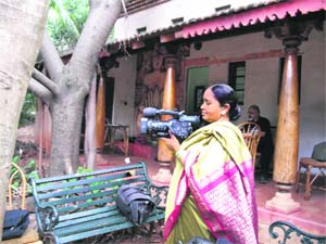 Lakshmamma videographed a recent farmers jury hearing near Bangalore