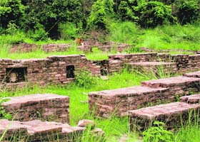 Buddha Vihar in a state of neglect in Adi Badri in Yamunanagar