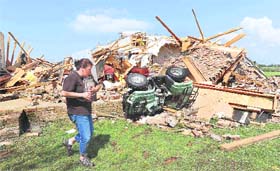 A tornado swept through Holmes County in the US on Saturday