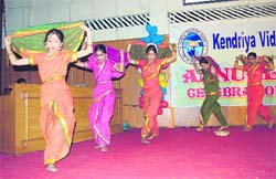 Students perform at the annual function of Kendriya Vidyalaya-I, Hathibadkala, in Dehradun on Monday.