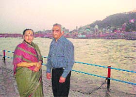 Uttarakhand Governor Margaret Alva with her husband